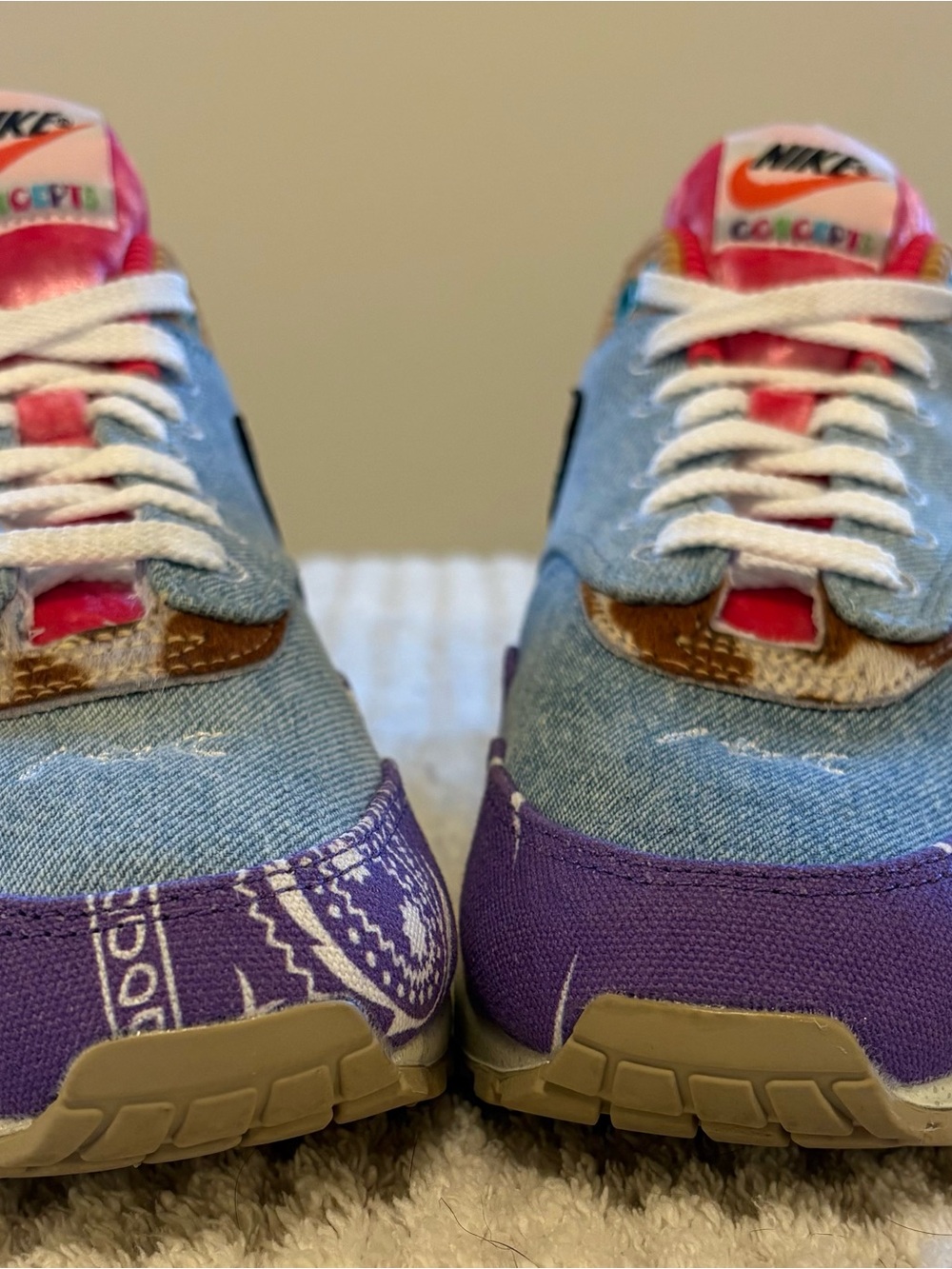 Nike Air Max 1x Concepts “Far Out” Special Box Pack Denim Bandana Sneakers 9.5